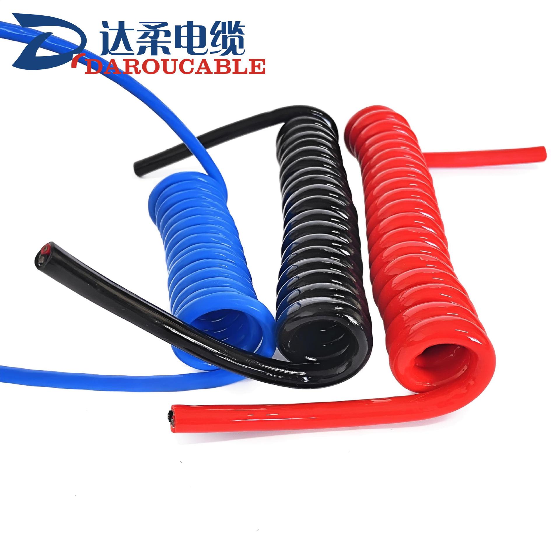 PU伸缩细小螺旋弹簧线 打火机玩具车用卷线工厂直销 5/8/10芯*2.5