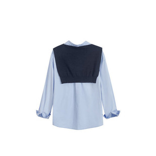 Blue shirt casual fashion suit women 2024 spring and autumn new age-reducing long sleeve shirt shawl two-piece jacket