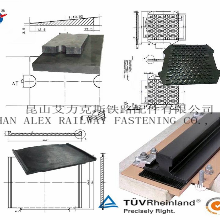 轨道弹性垫板铁路塑胶垫板出口外销标准工厂地铁调高垫板厂家