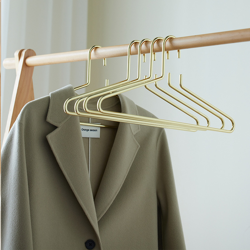 Gold metal thickened hanger home textile silver fabric display rack clothing store cloakroom wardrobe home clothes hanger