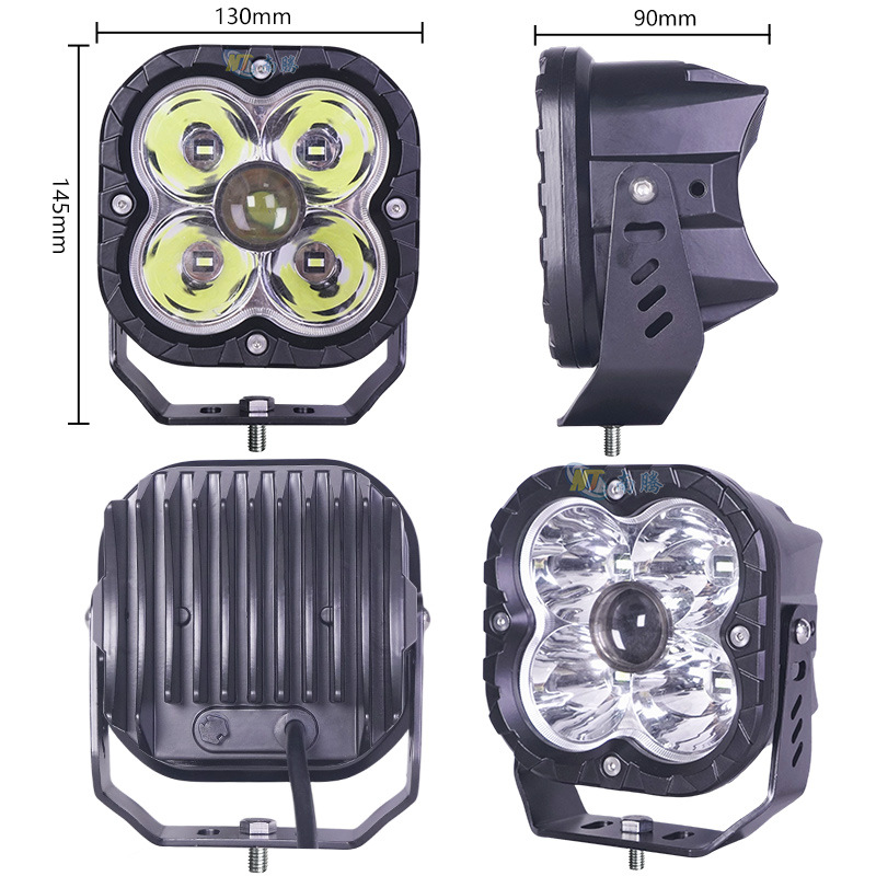 Cuadrado de cuatro hojas LED automóvil 100W fuera de carretera lámpara de carro lámpara de carro lámpara de carro lámpara de techo accesorios de carro