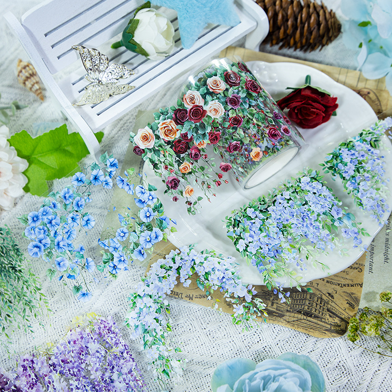 Handbook Tape Flower Mountain Wild Branch Vine Pet Flow Hemp Handbook Material Background Handbook DIY Decorative Loop Tape