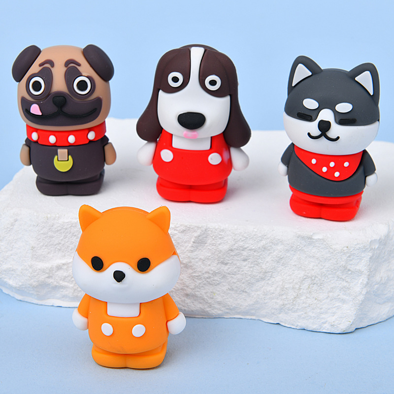 Creativo lindo perro de dibujos animados estudiantes bolígrafo afilador lápiz bolígrafo estudiantes primarios y secundarios papelería premios al por mayor