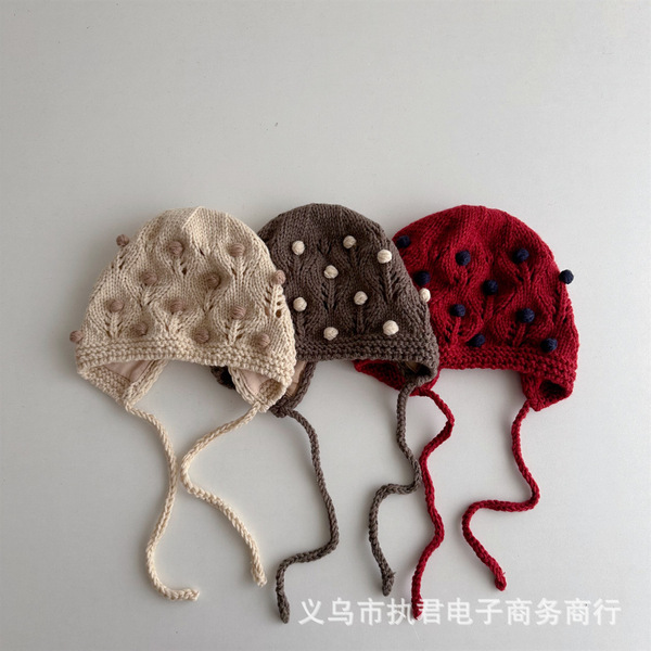 Demi-season keep warm windproof cute knitted woolen hat for men and…