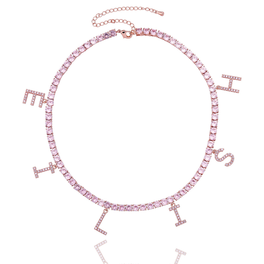 fashionable necklace with letters