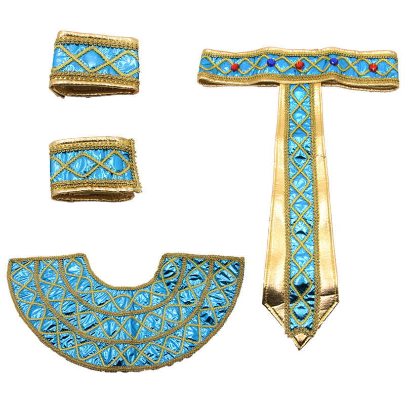 Halloween Cleopatra headwear ropa egipcia de las mujeres accesorios oro con cuentas diadema Faraón