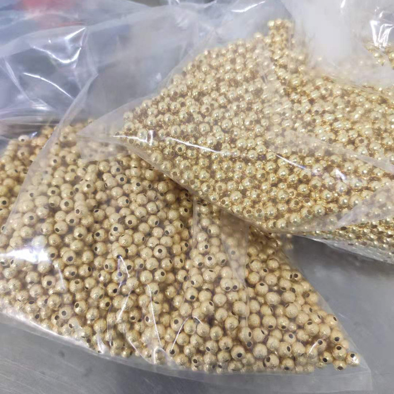 钢珠电镀金 滚镀真金加工不锈钢镀金加工五金表面处理东莞电镀厂