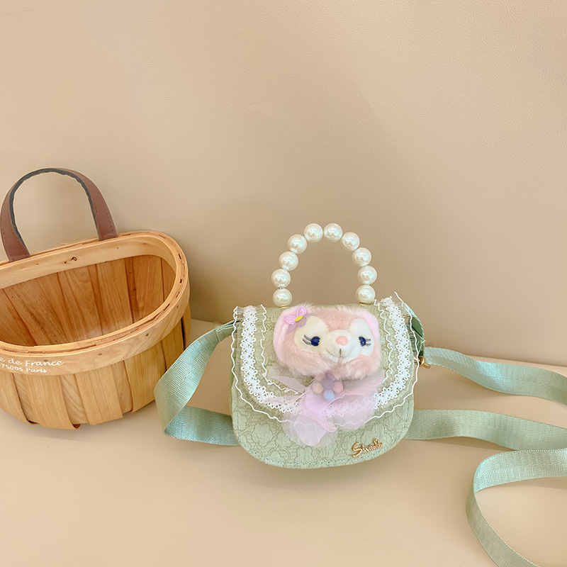 Bolso DE LOS NIÑOS bolsa de mensajero de las niñas moda perla bolso de moda accesorios de dibujos animados bolsa estilo Chanel monedero bolso