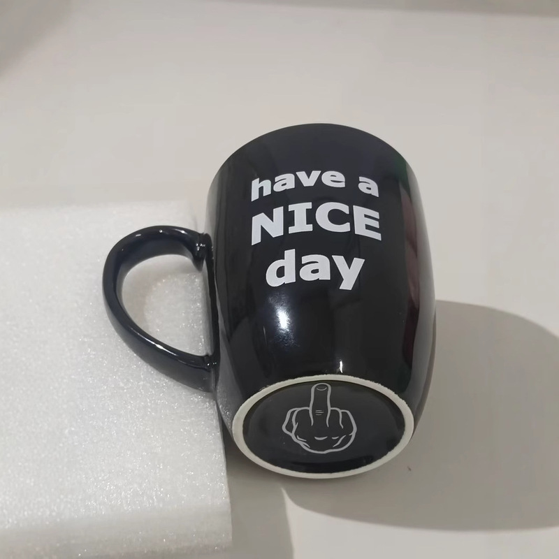 Creative International Friendly Gestures English Letters Mug Ceramic Cup Home Coffee Cup Office Milk Cup