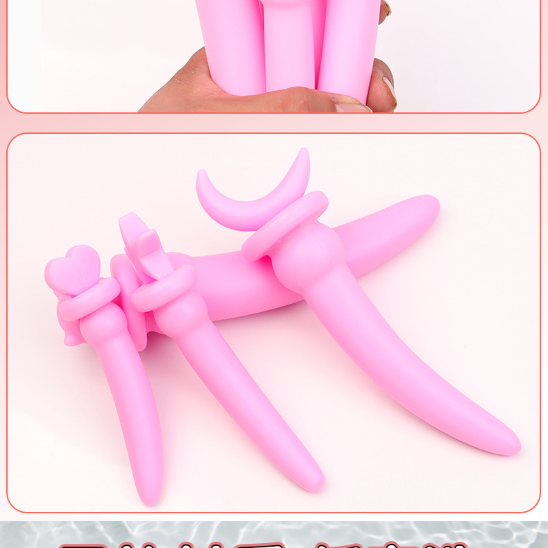 Bear-Shaped Silicone Anal Plug with Pull Bead, Pink, Unisex Adult Toy — detail image 8
