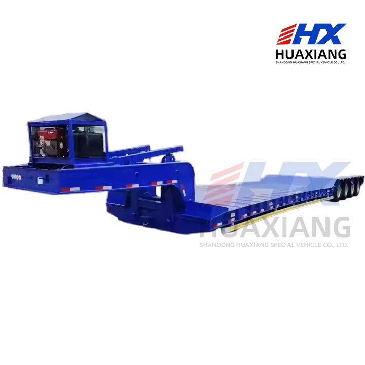 Трансграничные продажи низкорамных полуприцепов, разборных низкорамных полуприцепов с гусаком на 4 оси, низкорамных полуприцепов с передней установкой