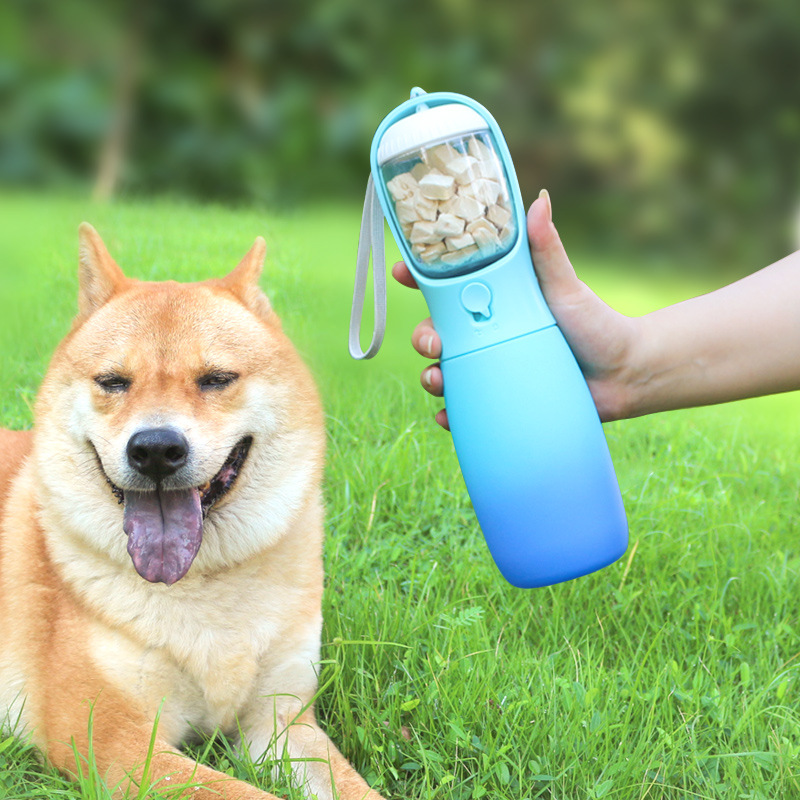 [Serie de color degradado] taza de comida de agua para mascotas hervidor de agua portátil al aire libre resistente a altas temperaturas multifuncional taza de comida de agua para mascotas taza