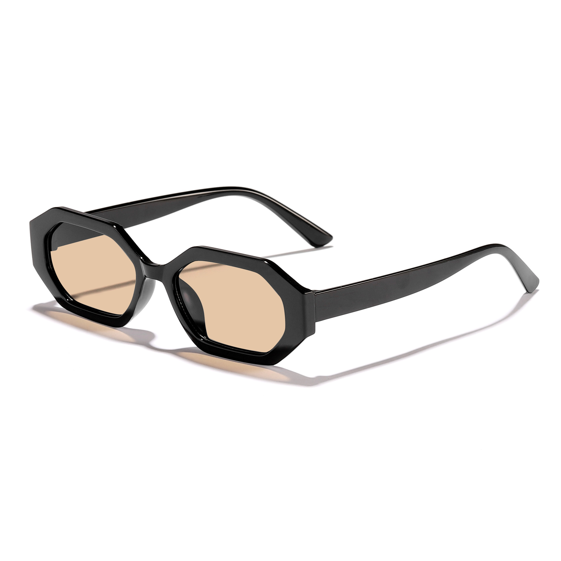 2025 Gafas de sol de montura pequeña livianas de moda para hombres y mujeres Gafas de sol de alta calidad para exteriores geométricas irregulares europeas y americanas