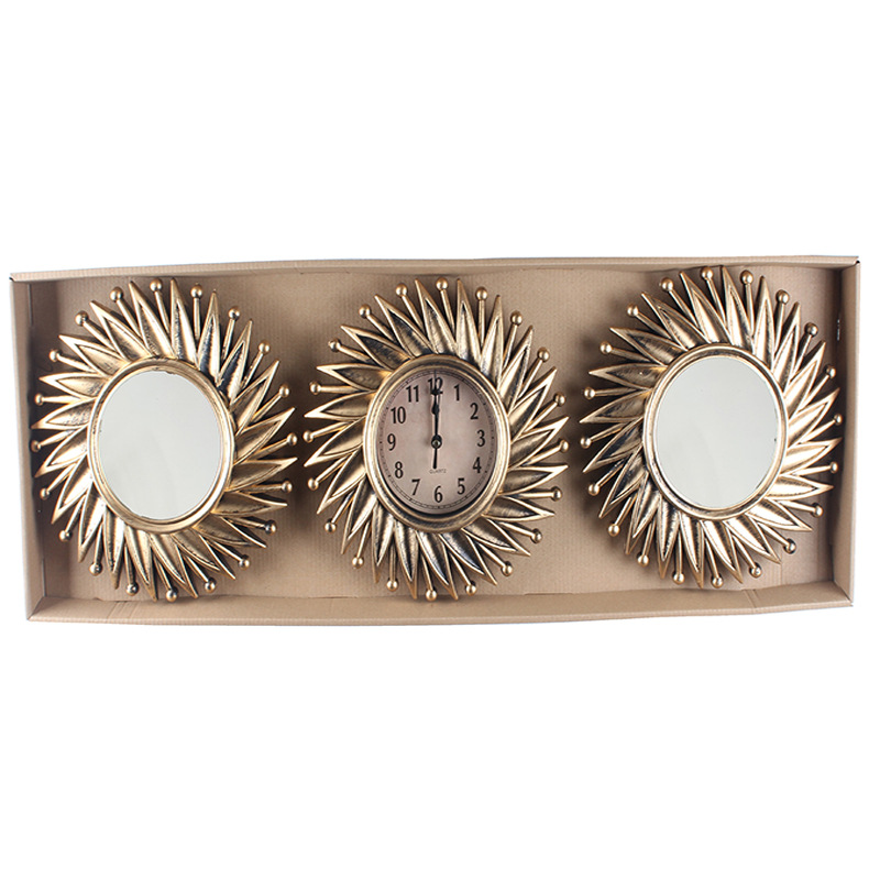 Reloj de pared europeo/americano moderno simple, reloj triple decorativo, reloj de cuarzo creativo de moda para sala/comedor