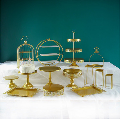 De estilo europeo de la boda decoración de mesa de postre decoración de la tarde té merienda placa bandeja de la torta soporte de exhibición de la Mesa de descanso de té