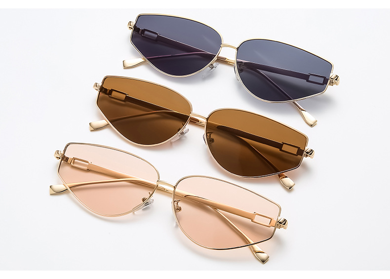 Trendy Metal Cat Eye Sunglasses - Image 13