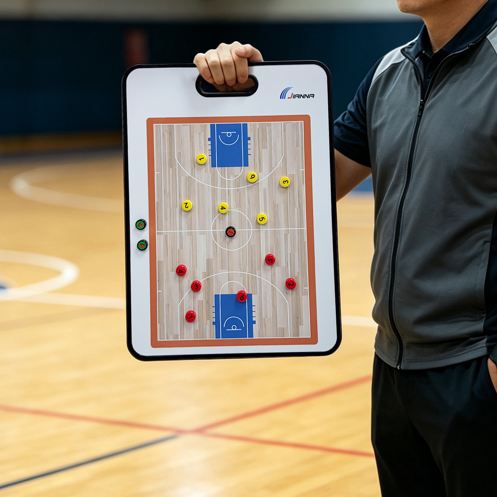 Professional Basketball Coach Tactical Board Portable Magnetic Tactical Board for Team Training and Lineup Demonstration