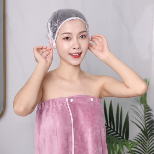 Disposable shower cap wholesale waterproof thickened shower and barber shop oil hair mask hair dye care 100 pieces earmuffs