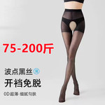 爱心圆点开裆丝袜女夏季薄款情趣免脱大码波点丝袜开档连裤袜诱惑