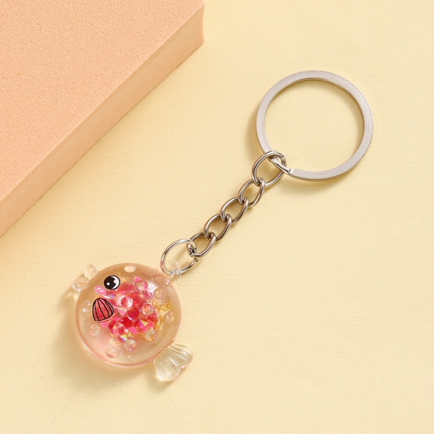 9g Weight Keychain Classification 1 Piece Quantity Daily Occasion Resin Material Fish Pattern Unisex Gender Cute Style 1 Piece Cute Fish Resin Unisex Keychain 11