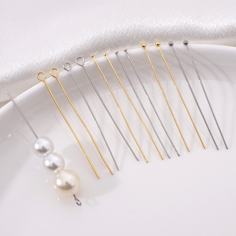 Stainless Steel 9-Shaped Needle, T-Shaped Needle, Steel Ball Needle, Ball Needle, Positioning Beads, Beading DIY Handmade Accessories, Bracelet, Necklace, Jewelry