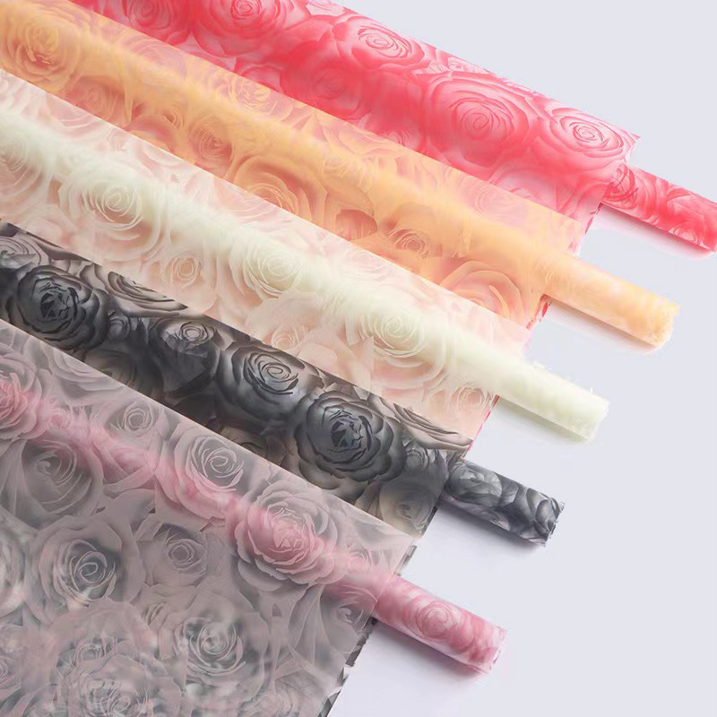 Li Zhi Ran rosa hermosa papel de embalaje de flores impermeable ramo de flores papel de embalaje de flores papel de regalo