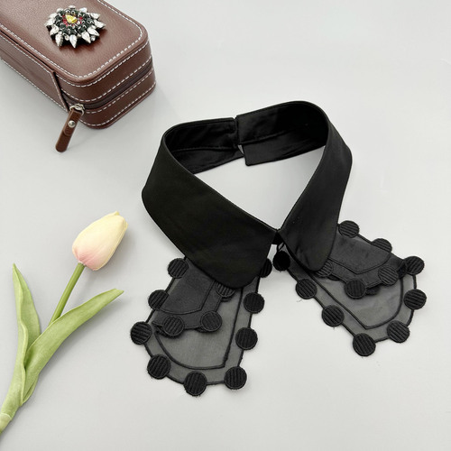 Embroidered Bow Tie Fake Collar New Best Selling Fashion Chiffon Collar