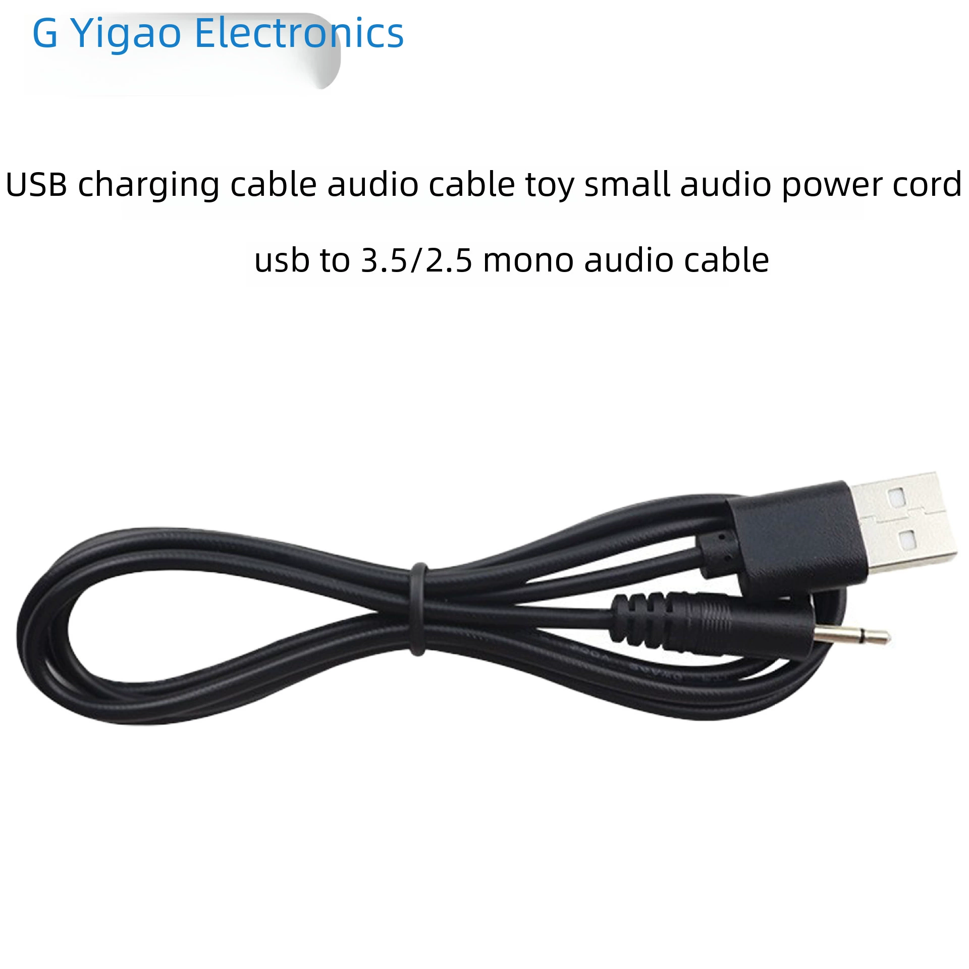 USB-зарядный кабель аудиокабель игрушка маленький аудиокабель USB до 3,5/2,5 моно аудиокабель