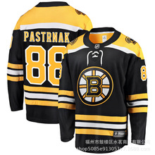 NHL波士顿棕熊队Pastrnak#88 Chara#33#63#37主场黄黑色球员球衣