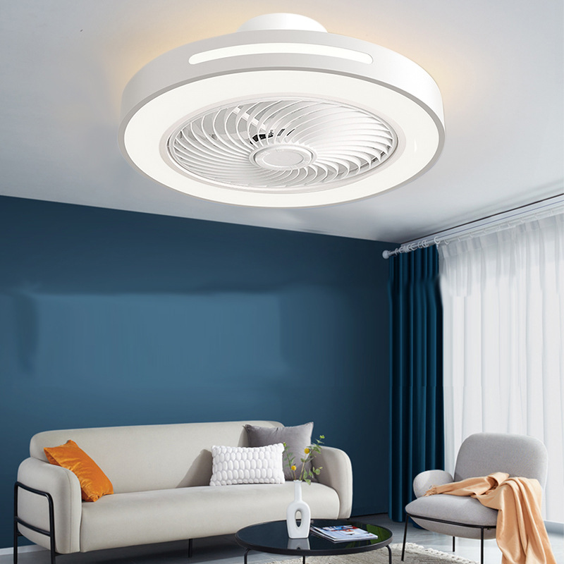 New cross-border ceiling fan lamp, minimalist electric fan pendant light, silent bedroom restaurant light manufacturer, 110V/220V