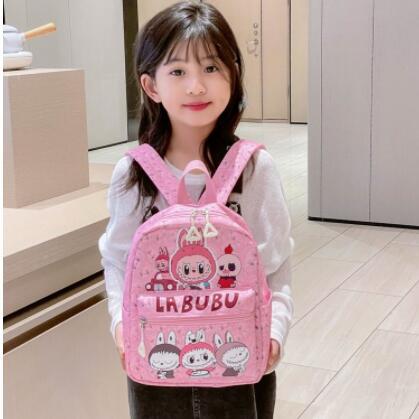 라부부 어린이 백팩 폭발 귀여운 경량 대용량 고가 국경 간 라부부 유치원 스쿨 백