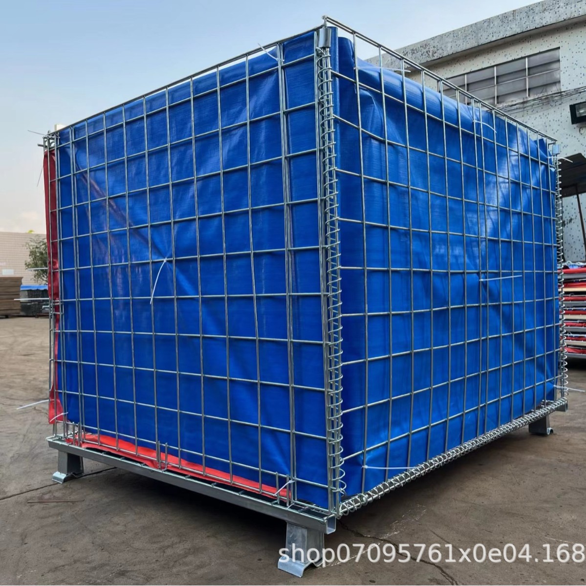 仓储笼折叠铁框货框周转铁筐货筐仓库笼储物笼蝴蝶笼钢制