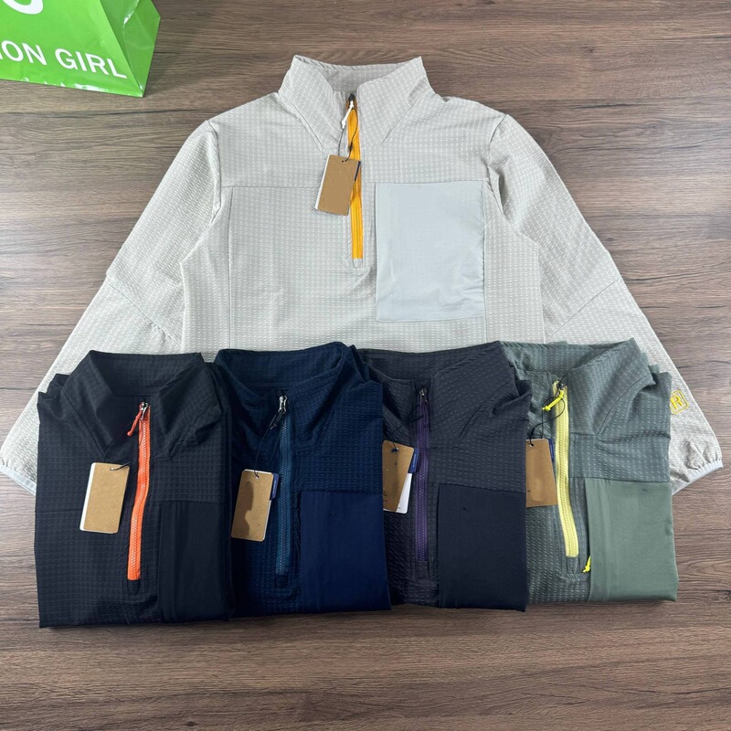 European and American Cross-Border Outdoor R2 Techface Lightweight Stand-Collar Jacket Half-Zip Cycling Jacket Windbreaker Trendy