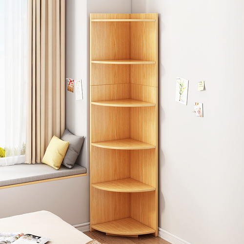 Living room corner cabinet kitchen multi-grid corner cabinet bedroom simple storage cabinet triangular floor-standing storage rack bookshelf