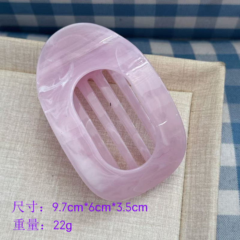 跨境晕染果冻色大理石纹弧形扁平鲍鱼抓夹女后脑勺盘发鸭嘴夹发夹|undefined