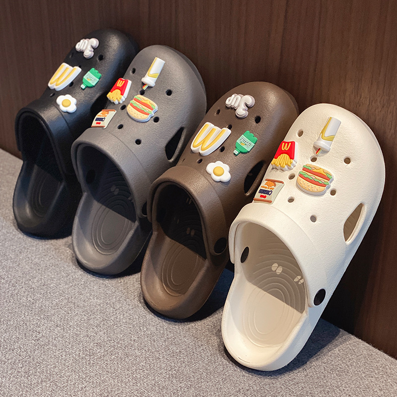 Zapatos con agujeros para mujer, zapatillas de casa Baotou, baño antideslizante, zapatillas de verano de baño, suela suave, zapatillas ligeras, hombre