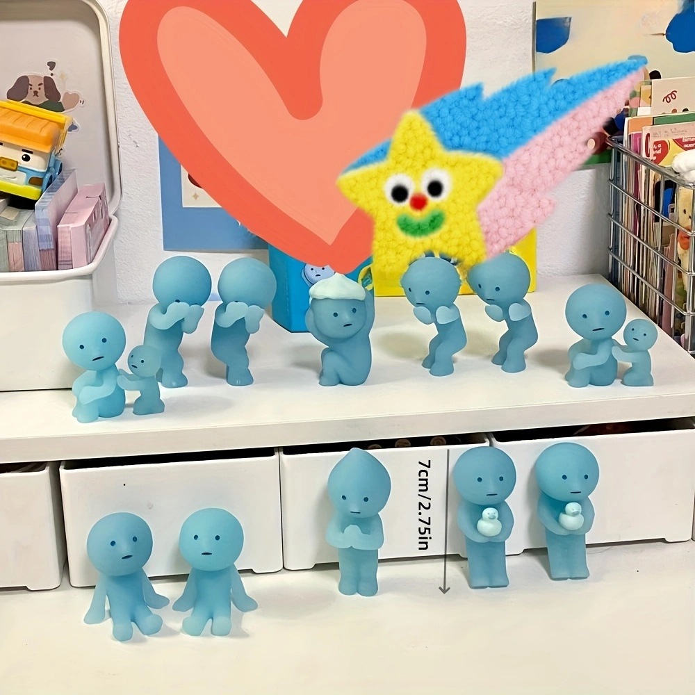 Figura Sorpresa en Caja Ciega, Empaquetada Individualmente, Decoración para Coche, Juguete Moderno para Escritorio, Muñeco de Gato en Caja Ciega, Soporte para Teléfono.