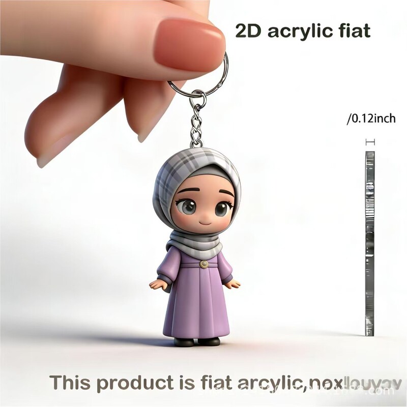 New cross-border cartoon girl acrylic keychain pendant car interior decoration New cross-border cartoon girl acrylic keychain pendant car interior decoration