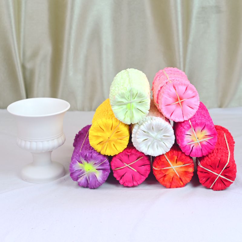 Fabrica de seda semiacabado 9cm hoja de flor de clavo imitación material hoja de flor imitación material hoja de flor DIY al por mayor