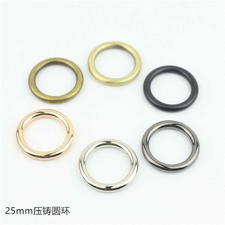 Luggage Hardware Accessories, Die-Cast Round Rings, Seamless Rings, Connecting Buckles, Seamless Circular Rings, Inner Diameter 2.5cm