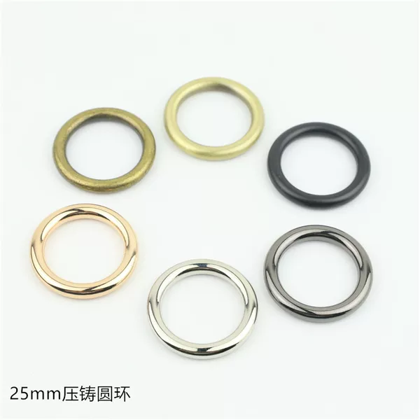 Luggage Hardware Accessories, Die-Cast Round Rings, Seamless Rings, Connecting Buckles, Seamless Circular Rings, Inner Diameter 2.5cm
