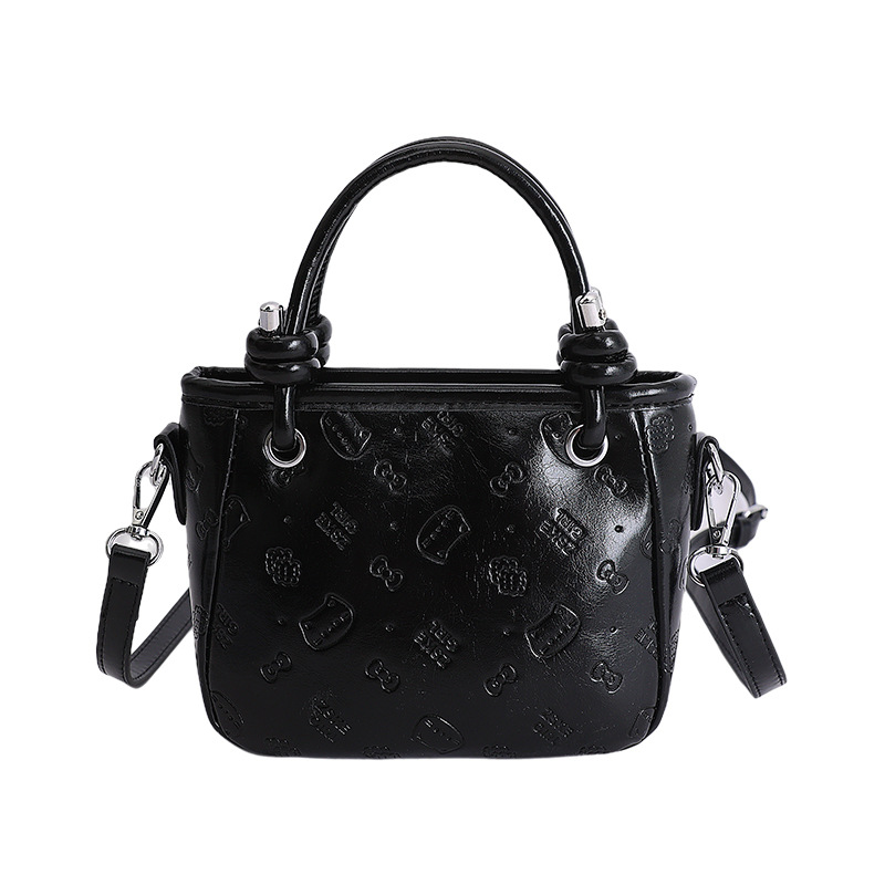 2026 ocio coreano estilo exterior encantador bolso de cubo de impresión diaria de moda nicho de diseño de hombro único bolso de tramo inclinado image 10