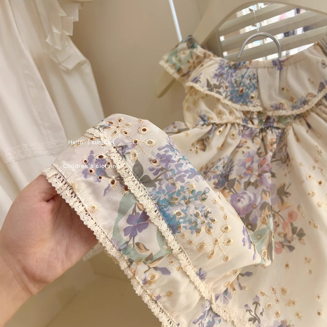 Vestido de Verano para Niña, Modelo Princesa 2025, con Estampado Floral, Elegante Vestido Infantil con Tirantes, a la Moda