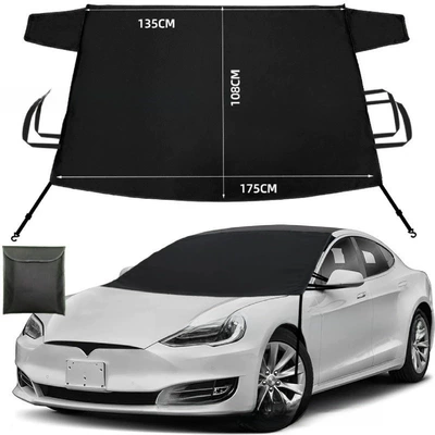 Car snow shield windproof, with hook for fixing to - 600d-oxford-fabric-front-cover-tesla-175135108cm
