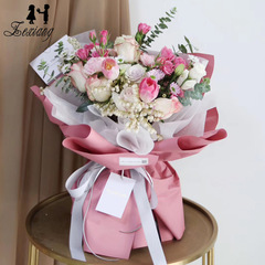 七夕情人節鮮花包裝紙防水內襯紙棉花糖紙包花紙純色花束打底棉紙