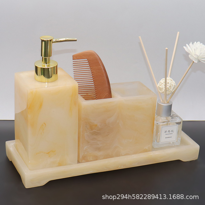 电动牙刷置物架卫生间牙具座洗手液瓶乳液分装空瓶卫浴洗漱套装|ms