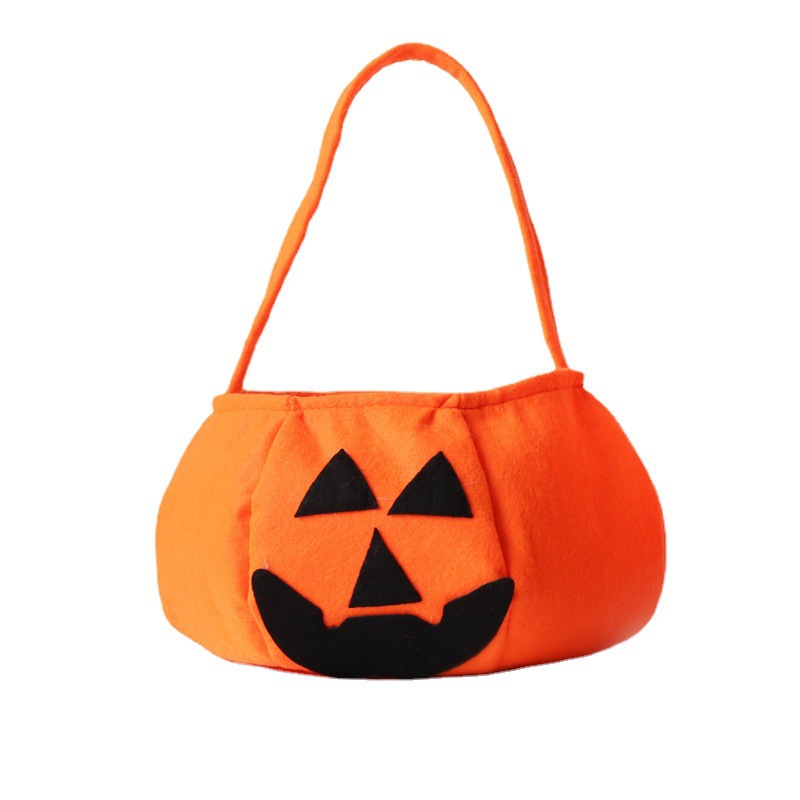 Bolsas de calabaza transfronterizas de Halloween bolsas de tela no tejida bolsas de dulces de Halloween bolsas de calabaza de mano