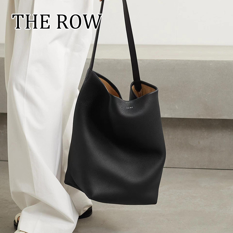 Therow Bucket Bag Genuine Leather Large Capacity Large Tote Bag European and American Fashion Shoulder Casual Commuting Bag for Women