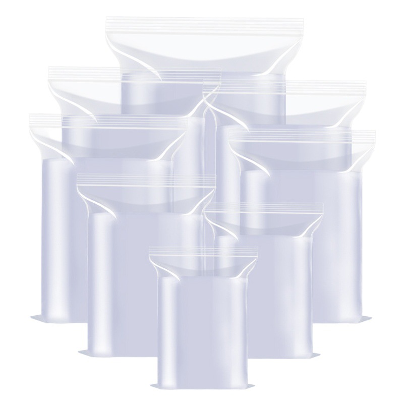 Bolsa autosellante transparente gruesa bolsa de plástico de tamaño pequeño bolsa de boca de sellado de alimentos de almacenamiento de mantenimiento fresco bolsa de plástico PE bolsa de embalaje grande