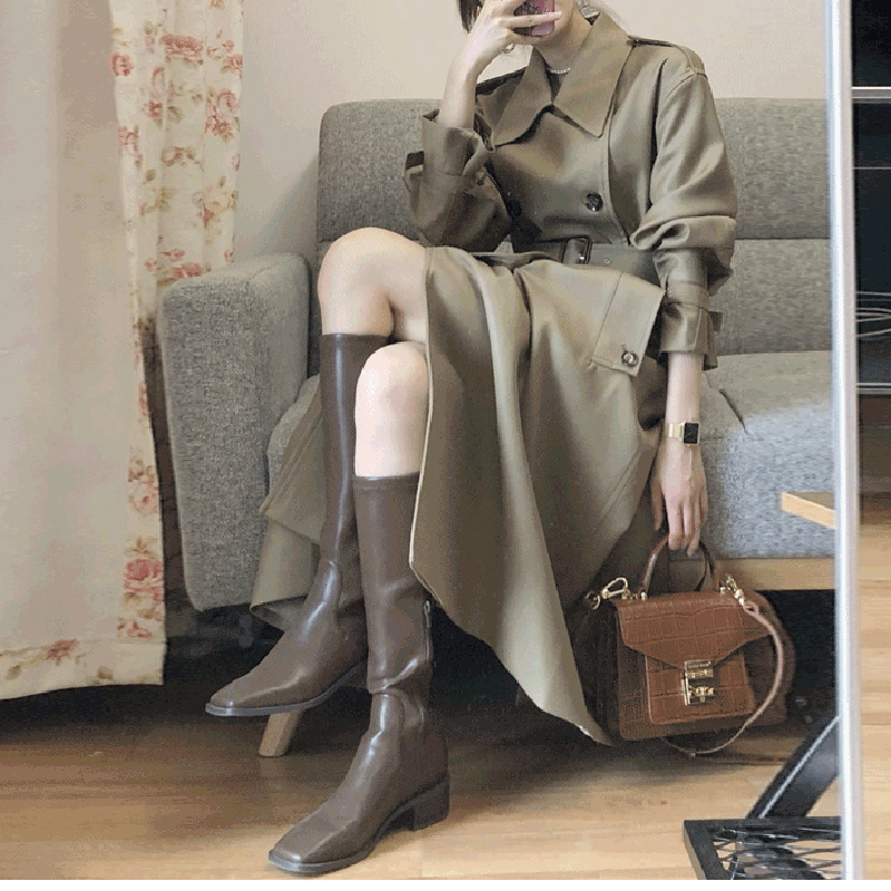 Ready-Made Manufacturer Clearance New Fa-Style Retro-Style Outwear for Women Xiao Z Waist-Cinching Royal Sister Elegant Outwear Mid-Length Ready-Made Manufacturer Clearance New Fa-Style Retro-Style Outwear for Women Xiao Z Waist-Cinching Royal Sister Elegant Outwear Mid-Length